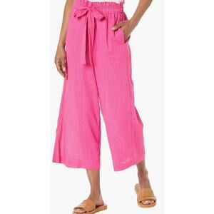 Michael Kors Plus Size Wide Leg Tie Front Pants Cerise Medium